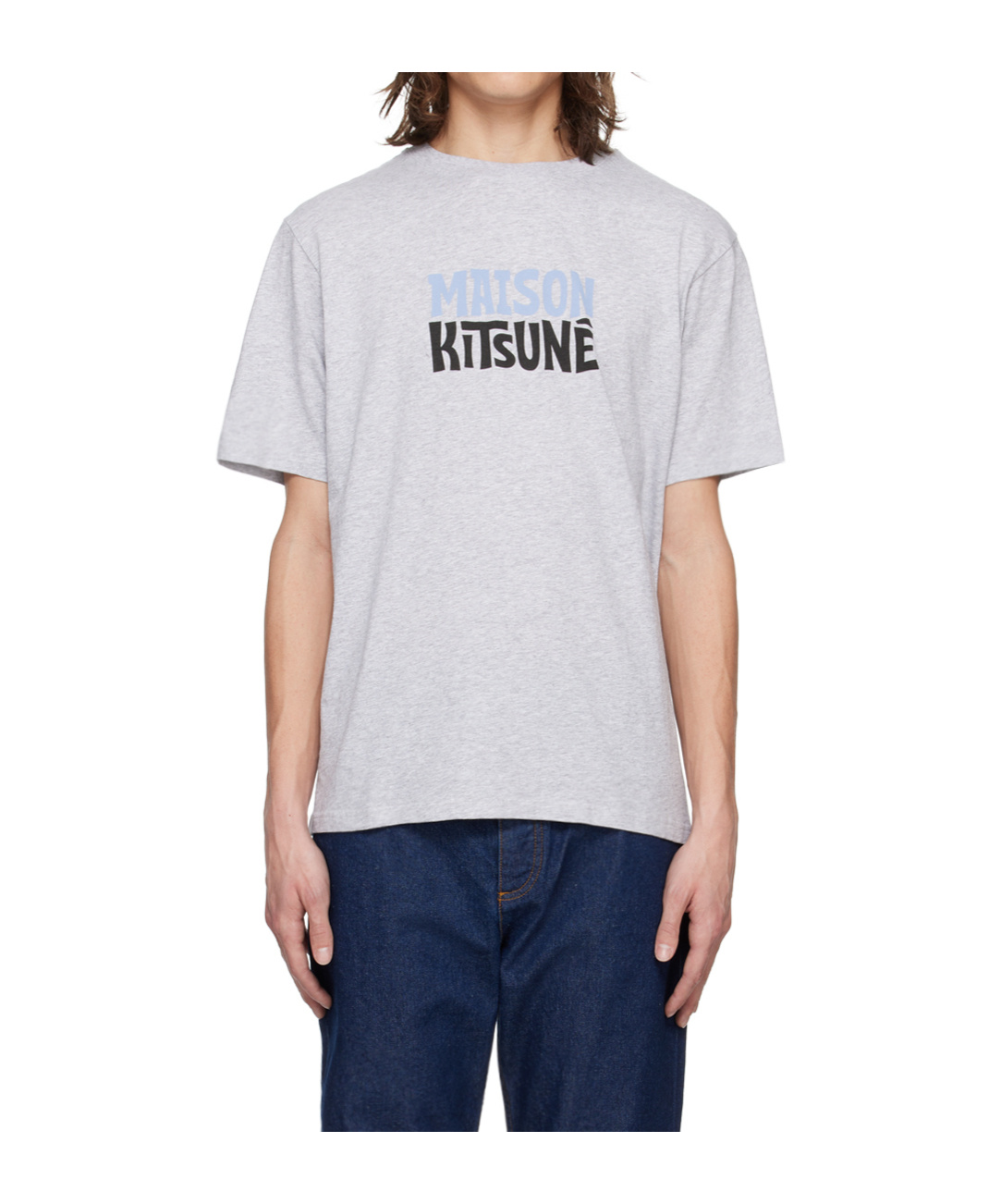 Maison Kitsuné Gray Surf Club T-shirt In White