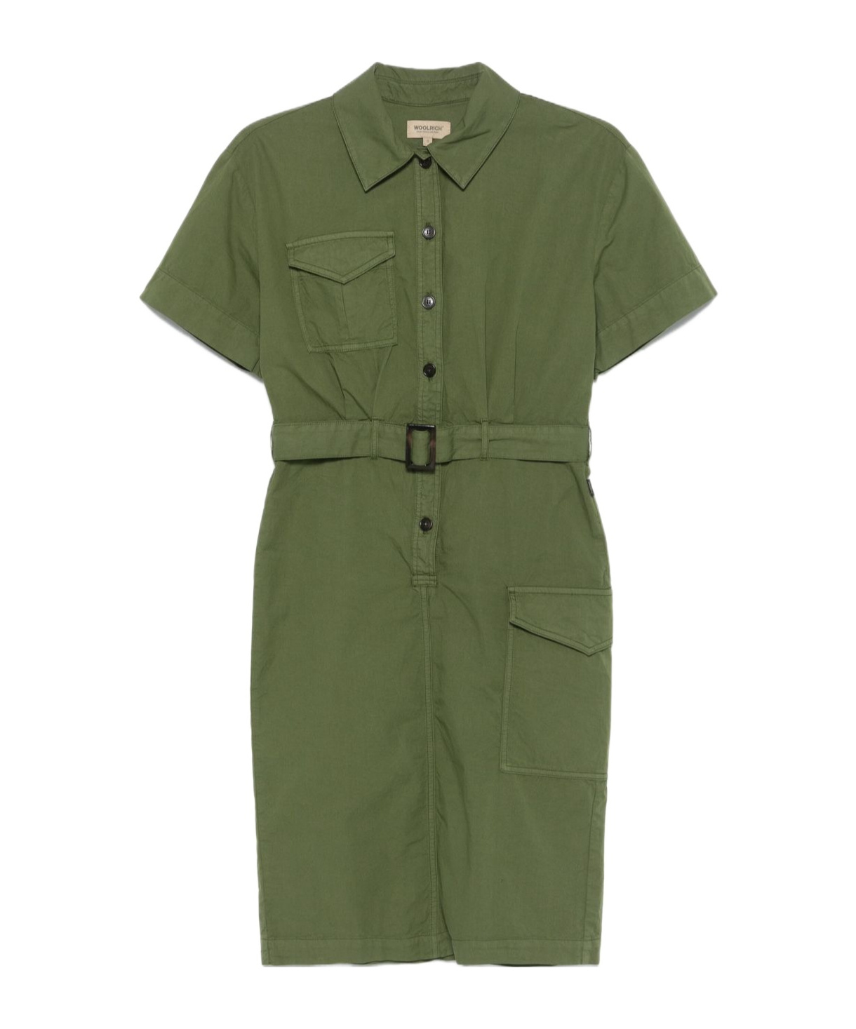 Woolrich Women's Cotton Shirt Dress In Green