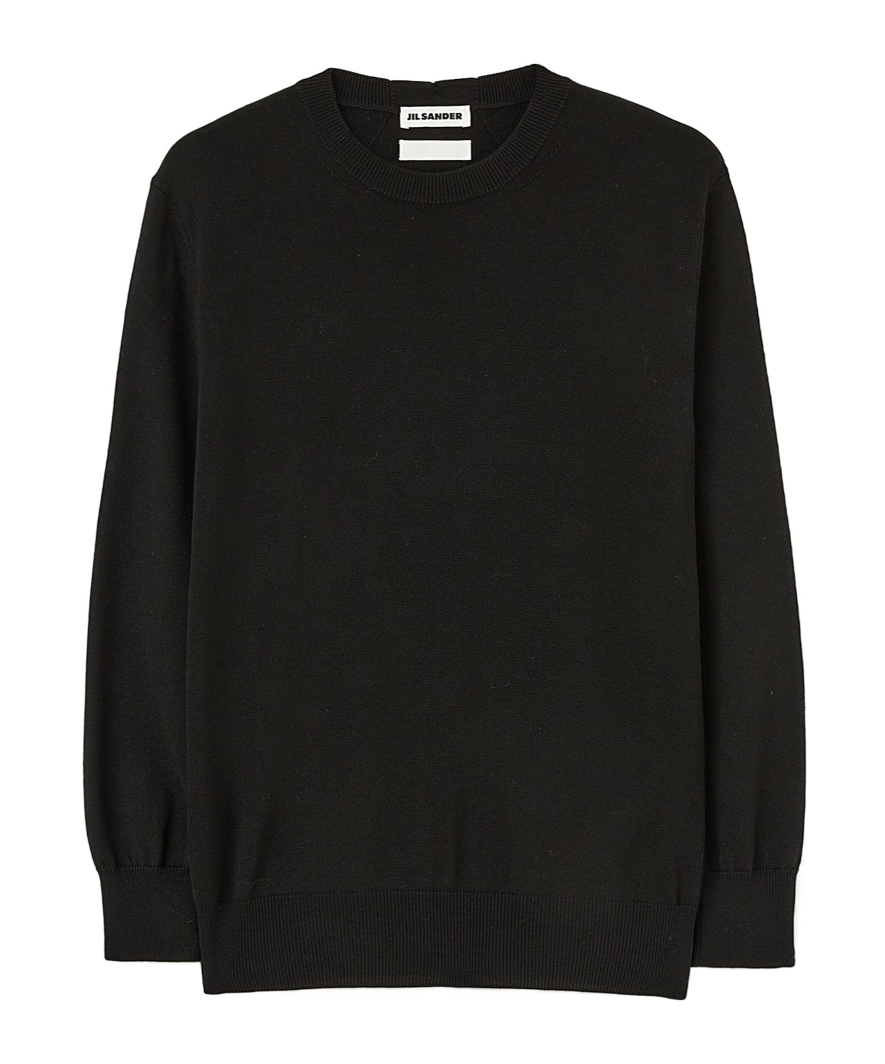 Jil Sander Crew-neck Wool Jumper In Black