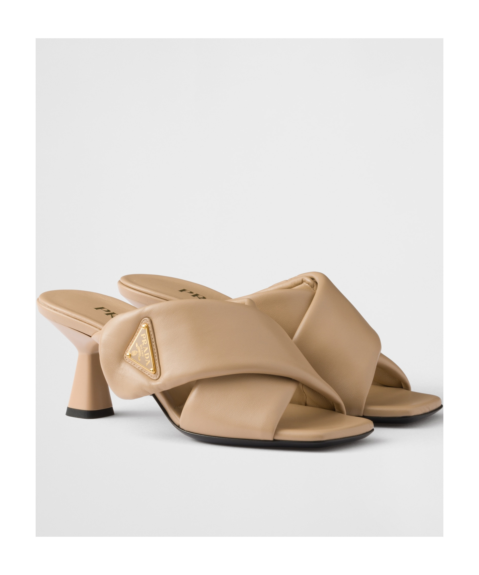 Prada Padded Nappa Leather Sandals