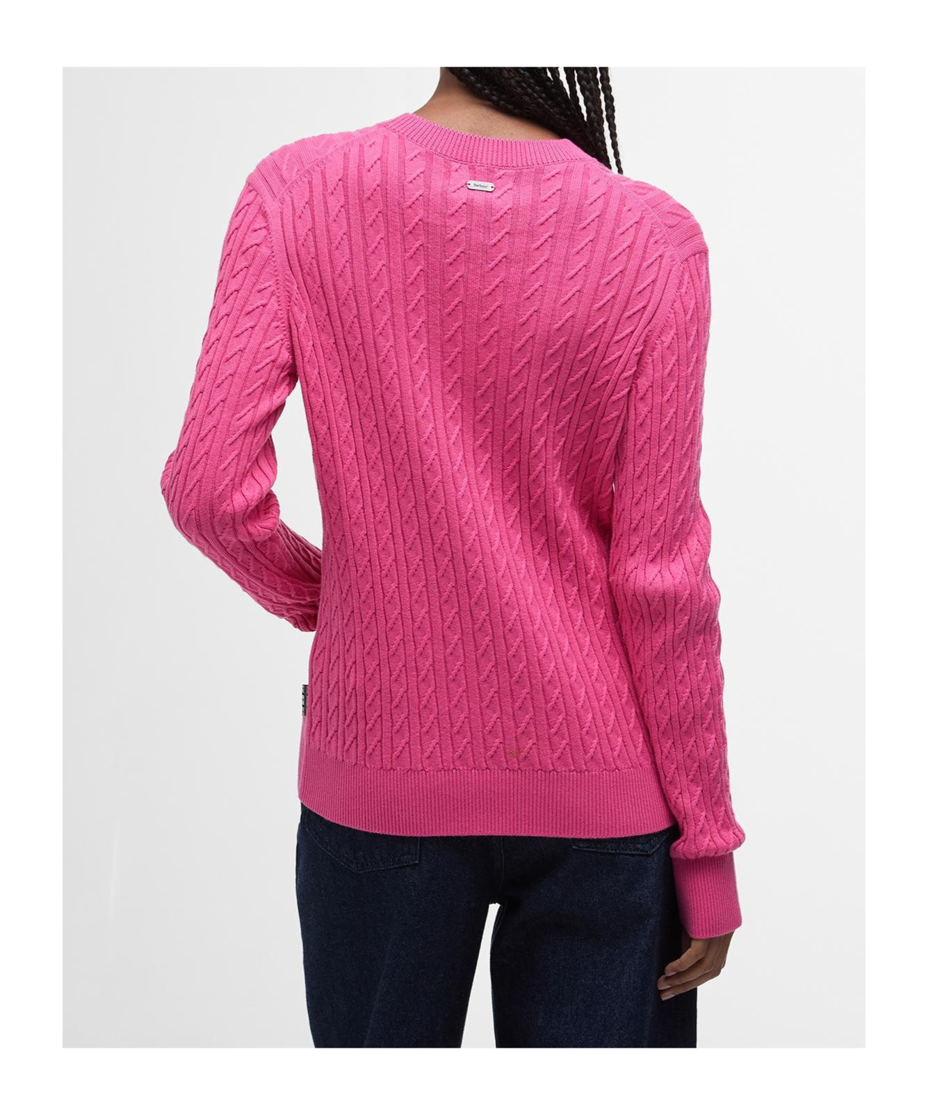 Barbour Hartland Crewneck Knitted Jumper In Purple