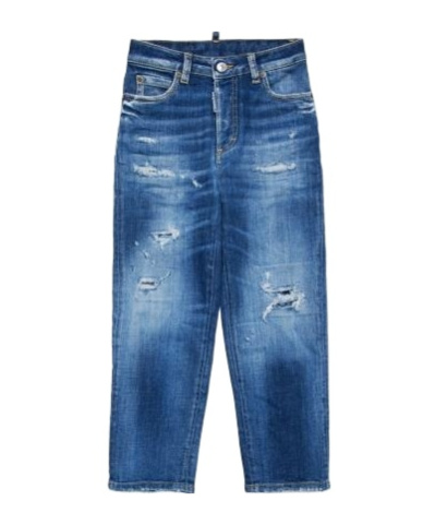 Dsquared2 Mid-rise Straight-leg Jeans In Blue
