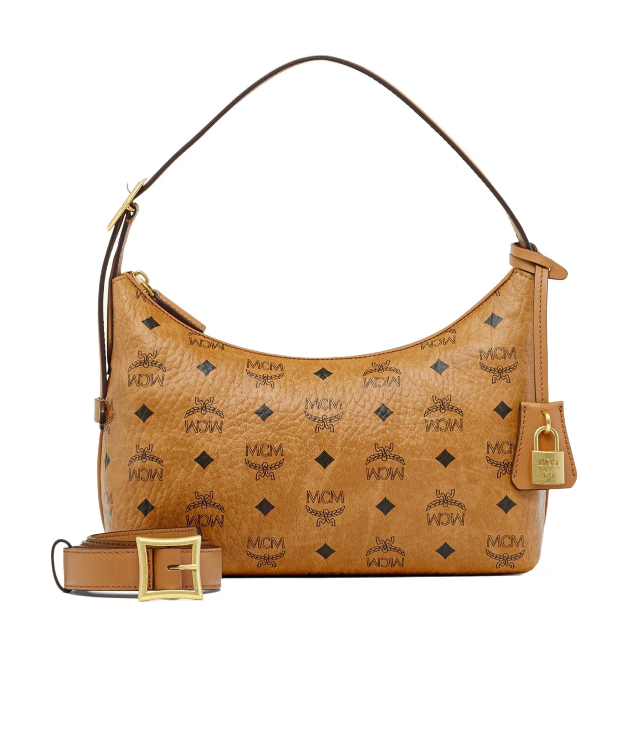 Mcm Adjustable Shoulder Strap Shoulder Bag In Brown