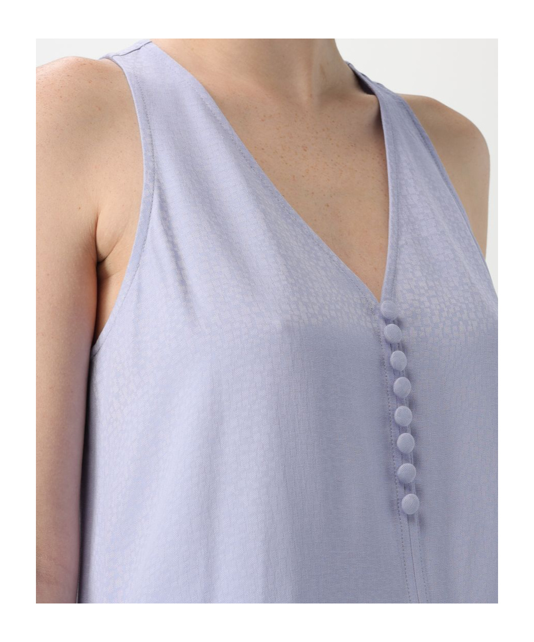 Emporio Armani V-neck Sleeveless Top In Purple