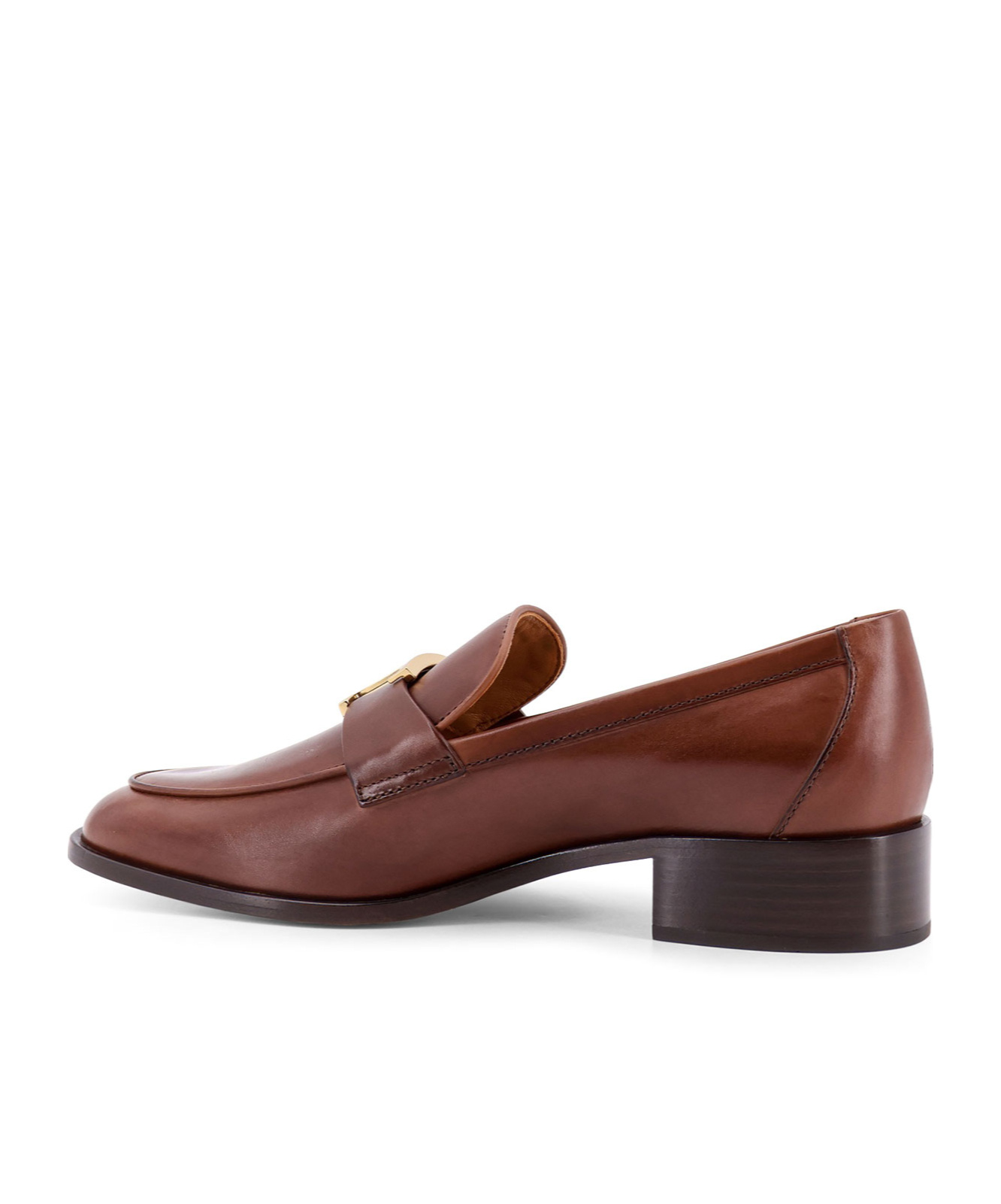 Tod's Leather Loafers Golden Detail In Brown