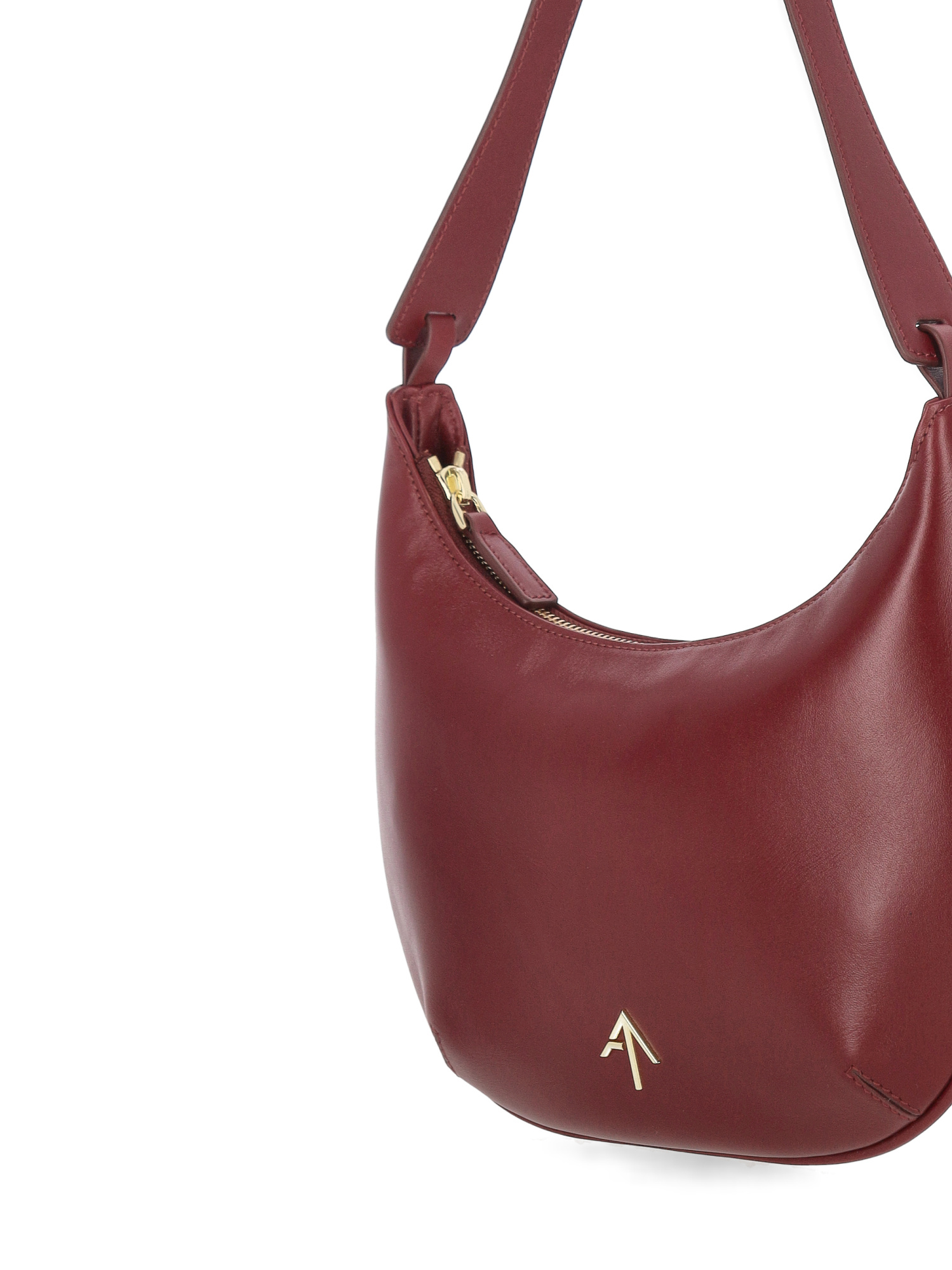 Manu Atelier Zipper Shoulder Bag In Red