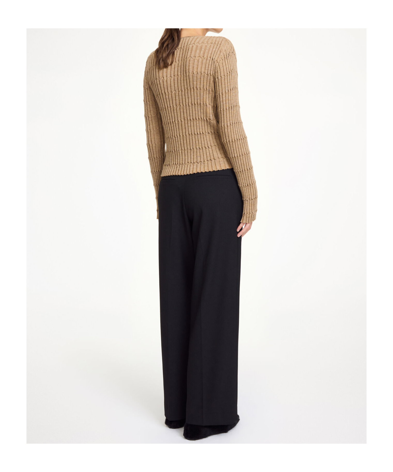 By Malene Birger High-waisted Wide-leg Casual Pants In Black
