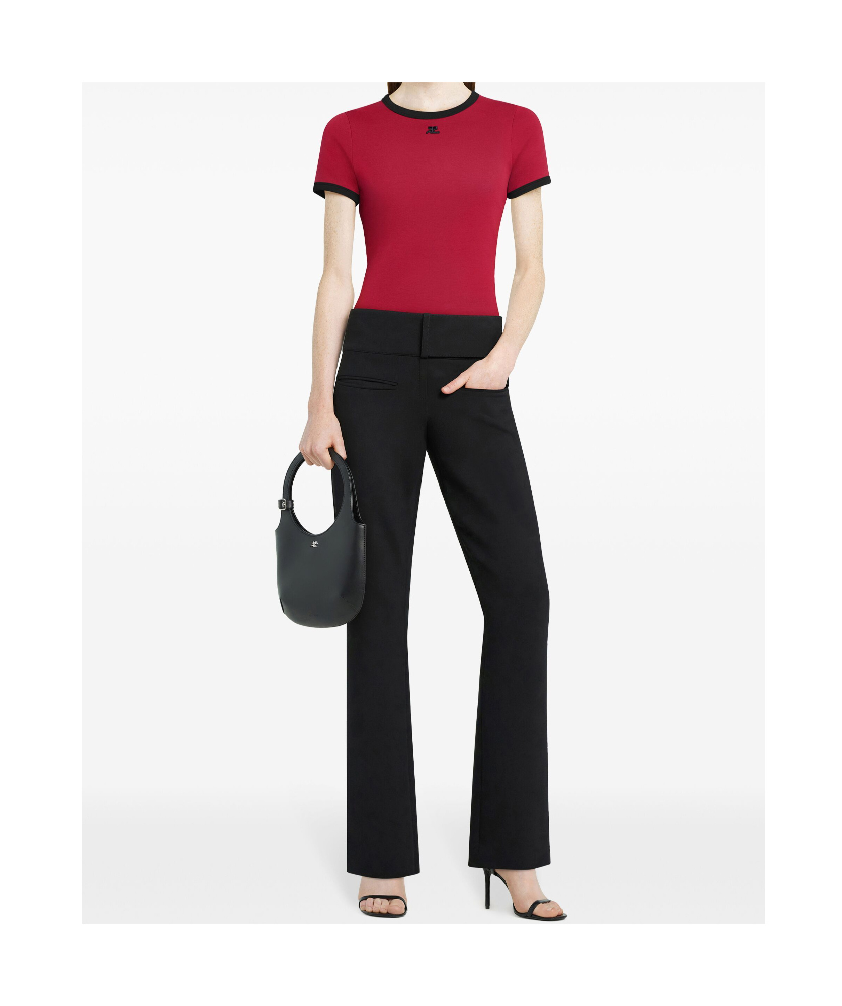 Shop Courrèges Heritage T-shirt In Red