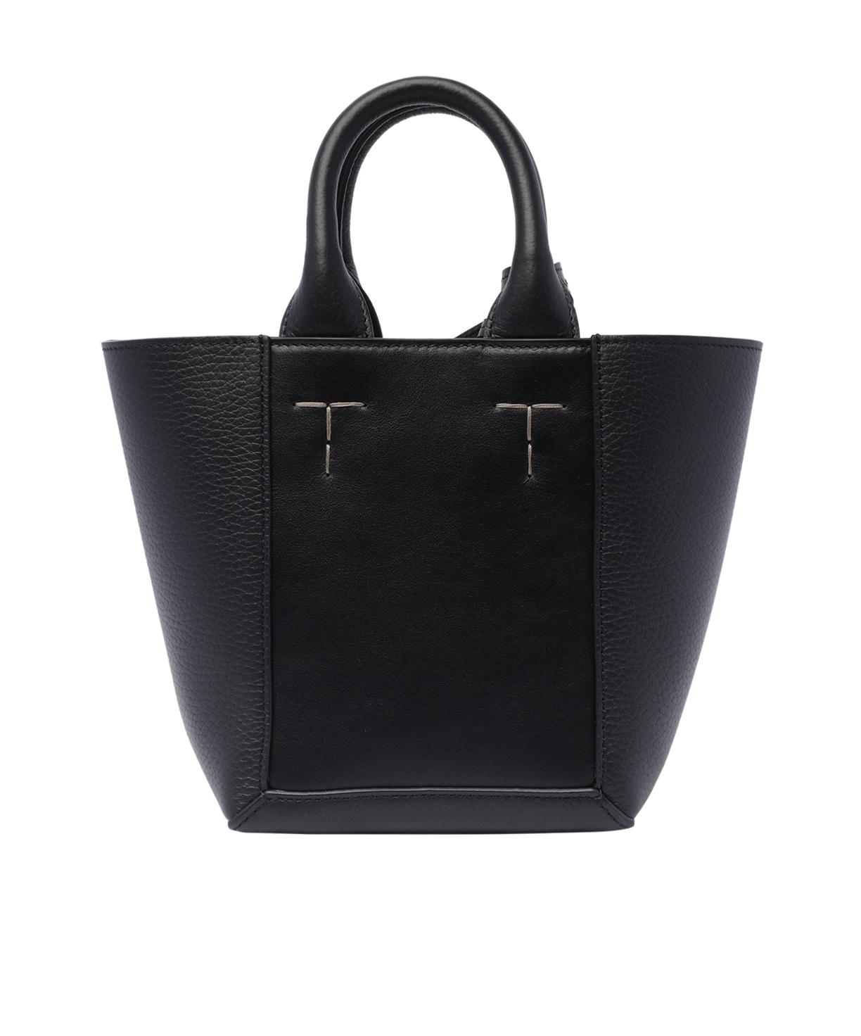 Tod's Logo Pendent Panelled Tote Bag In Black