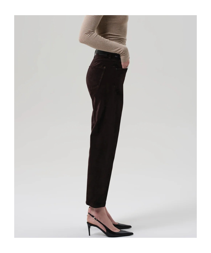 Citizen Of Humanity High-waisted Straight-leg Casual Pants In Black