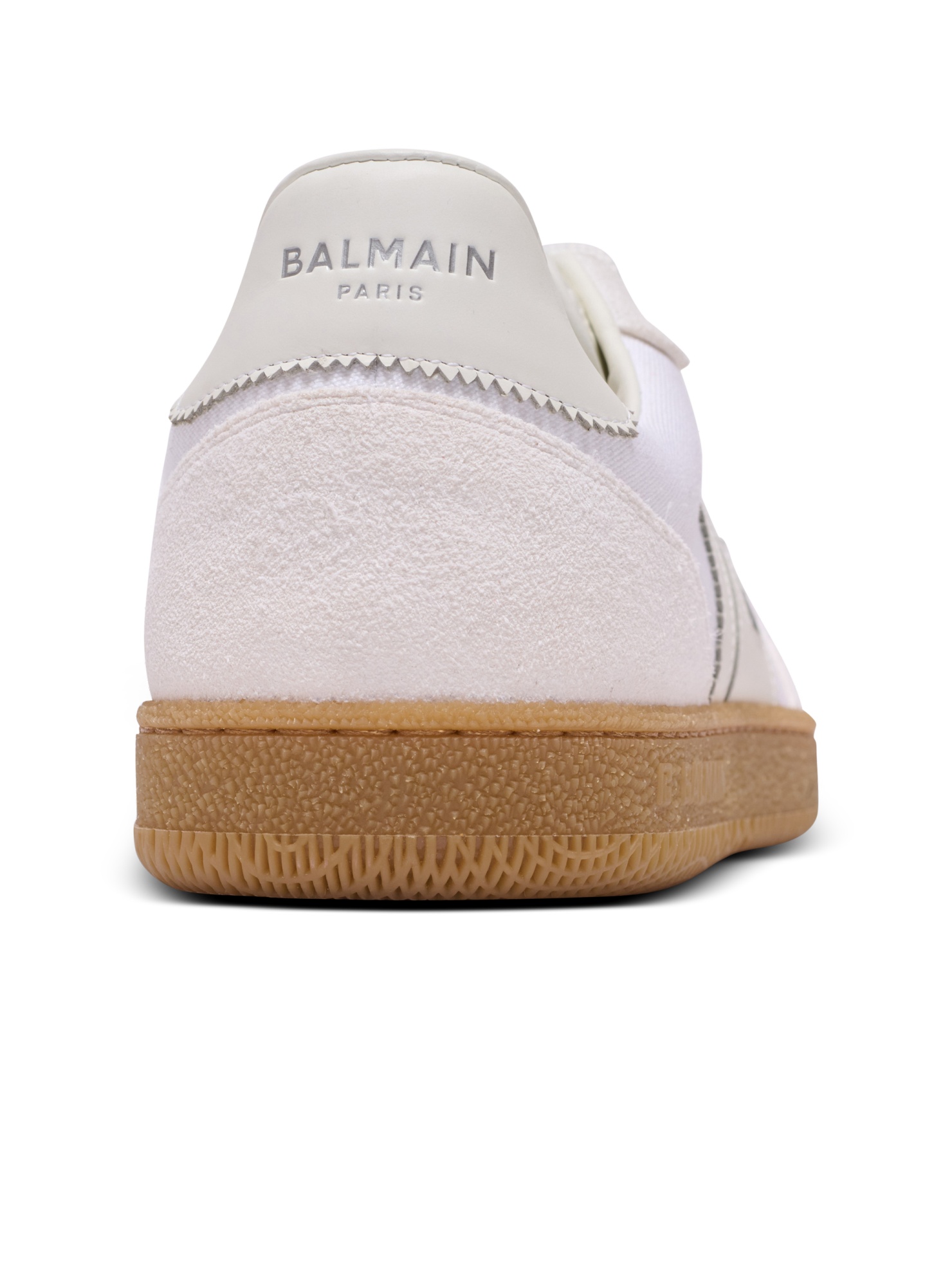 Balmain Leather And Canvas Swan Trainers In White