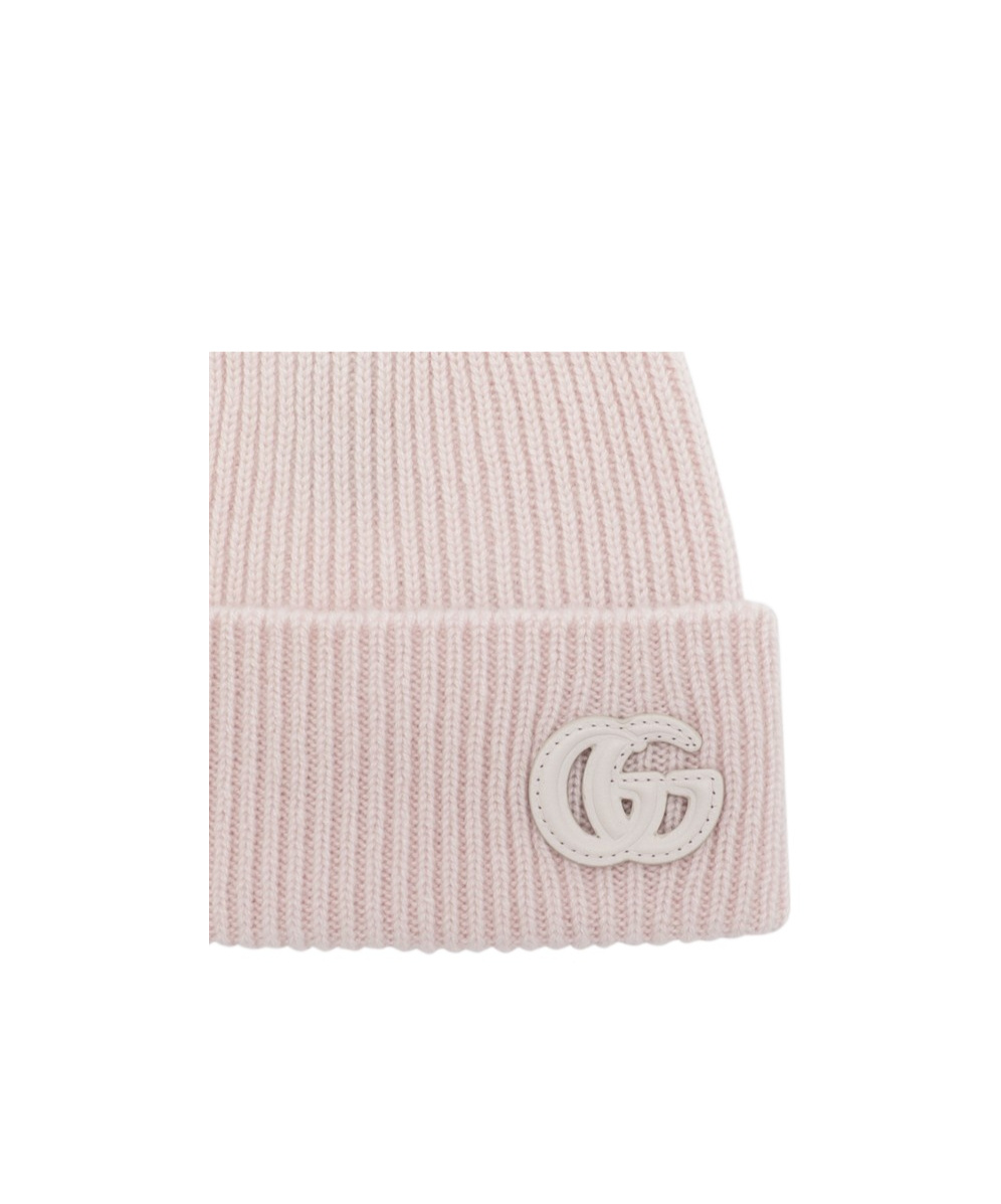 Gucci Knitted Cuffed Beanie In Pink