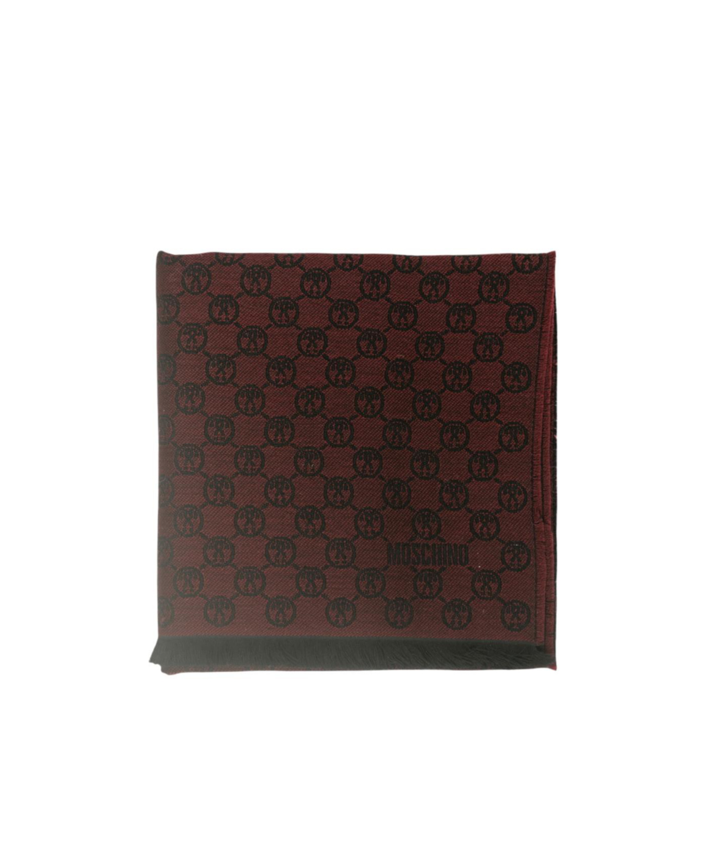 Moschino Patterned Scarf In Brown