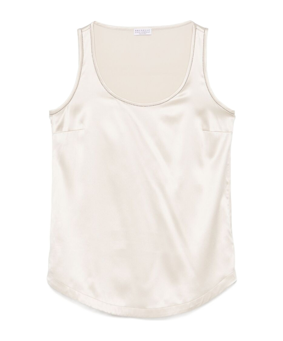 Brunello Cucinelli Monili Chain-detail Tank Top In White