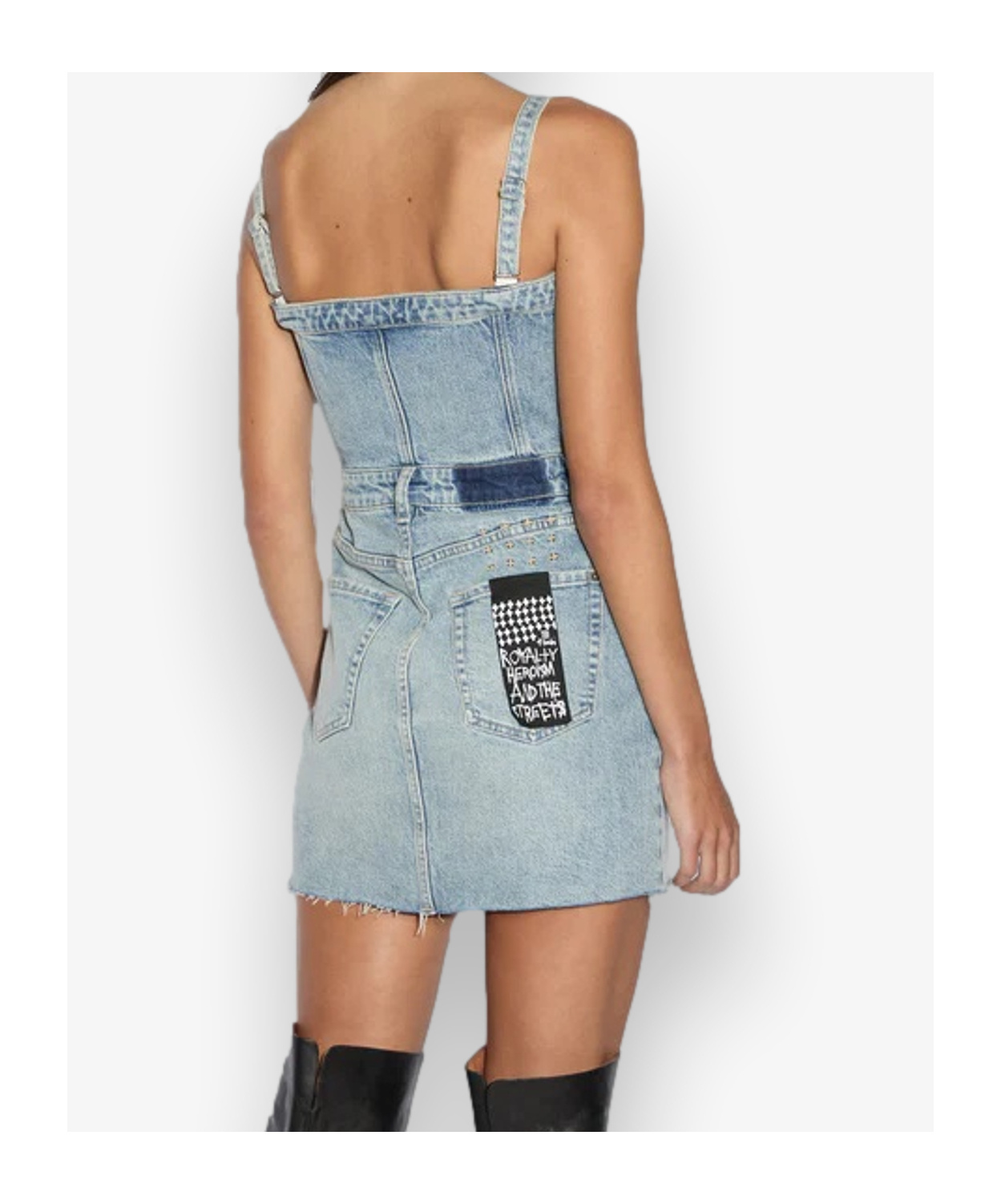 Ksubi Thin Shoulder Strap Dress In Gray