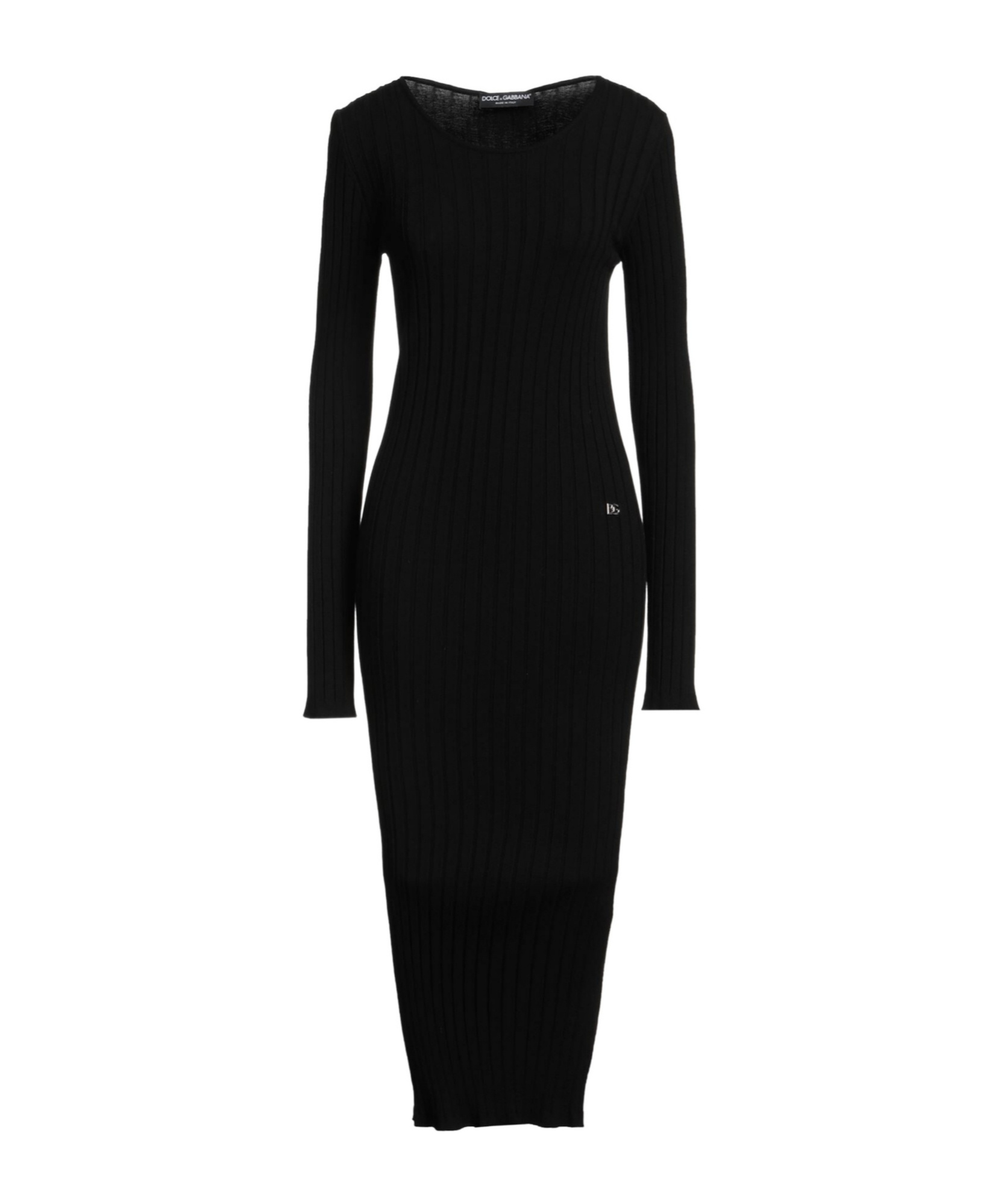 Dolce & Gabbana Bodycon Knit Dress In Black