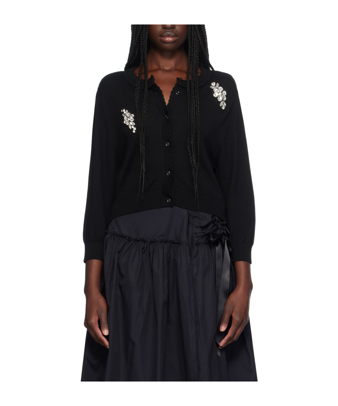 Simone Rocha Embellished Cardigan In Black