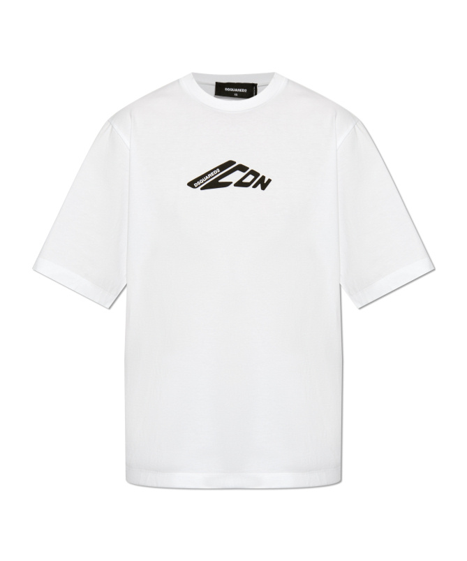 Dsquared2 Signature Icon Cropped T-shirt In White