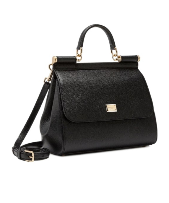 Dolce & Gabbana Stylish Black Top-handle Handbag For Women In Black
