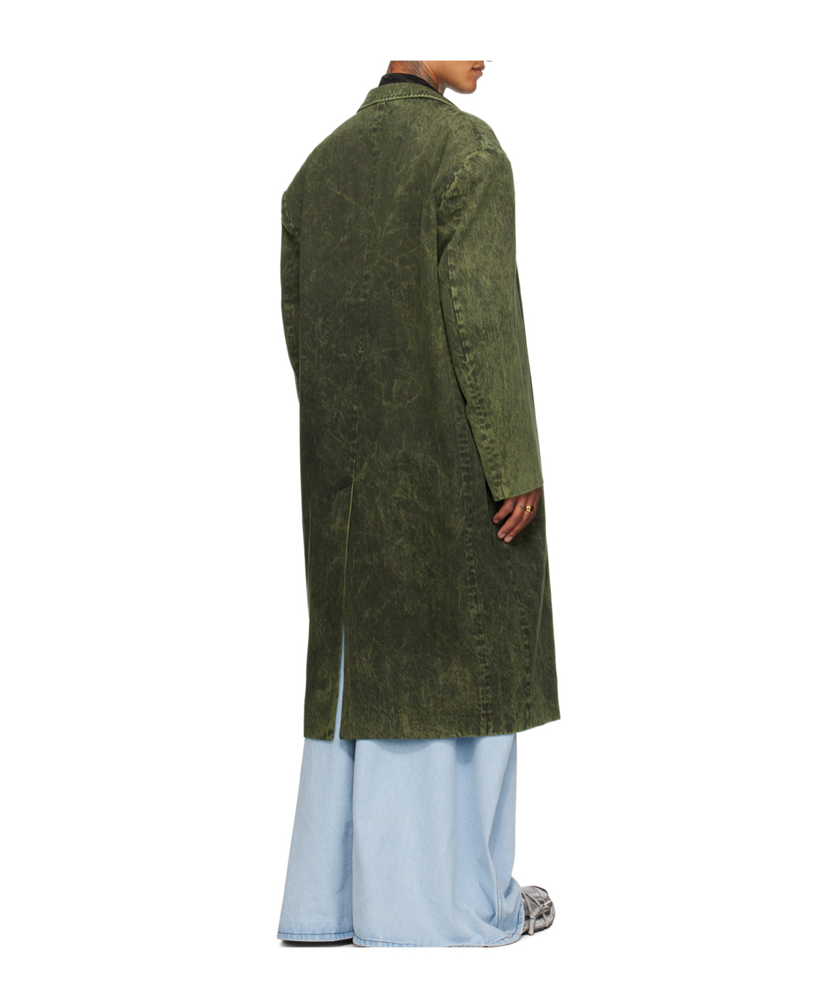 Lu'u Dan Crombie Coat In Green