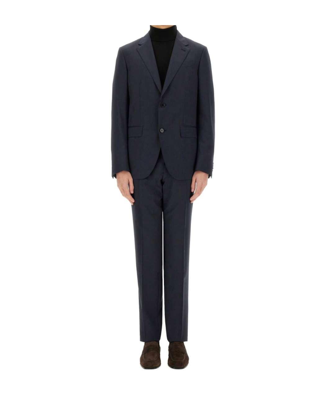 Shop Zegna Long-sleeved Suit In Black
