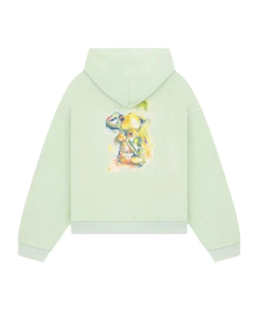 We11 Done Long-sleeved Hooded Hoodie In White