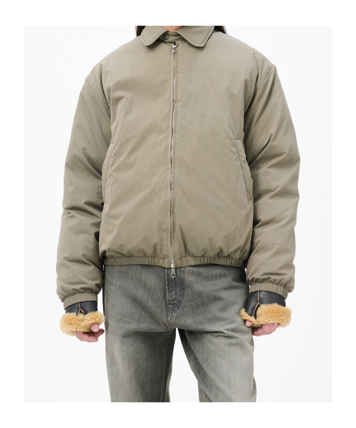 Our Legacy Sage Green Cotton Blend Bomber Jacket In Green