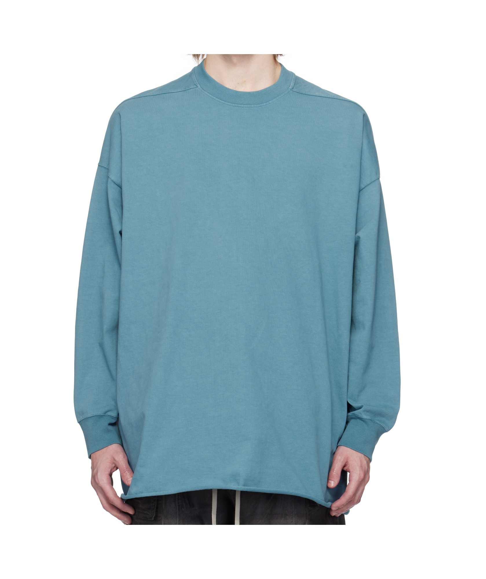 Rick Owens Drkshdw Tommy Long Sleeve T-shirt In Blue