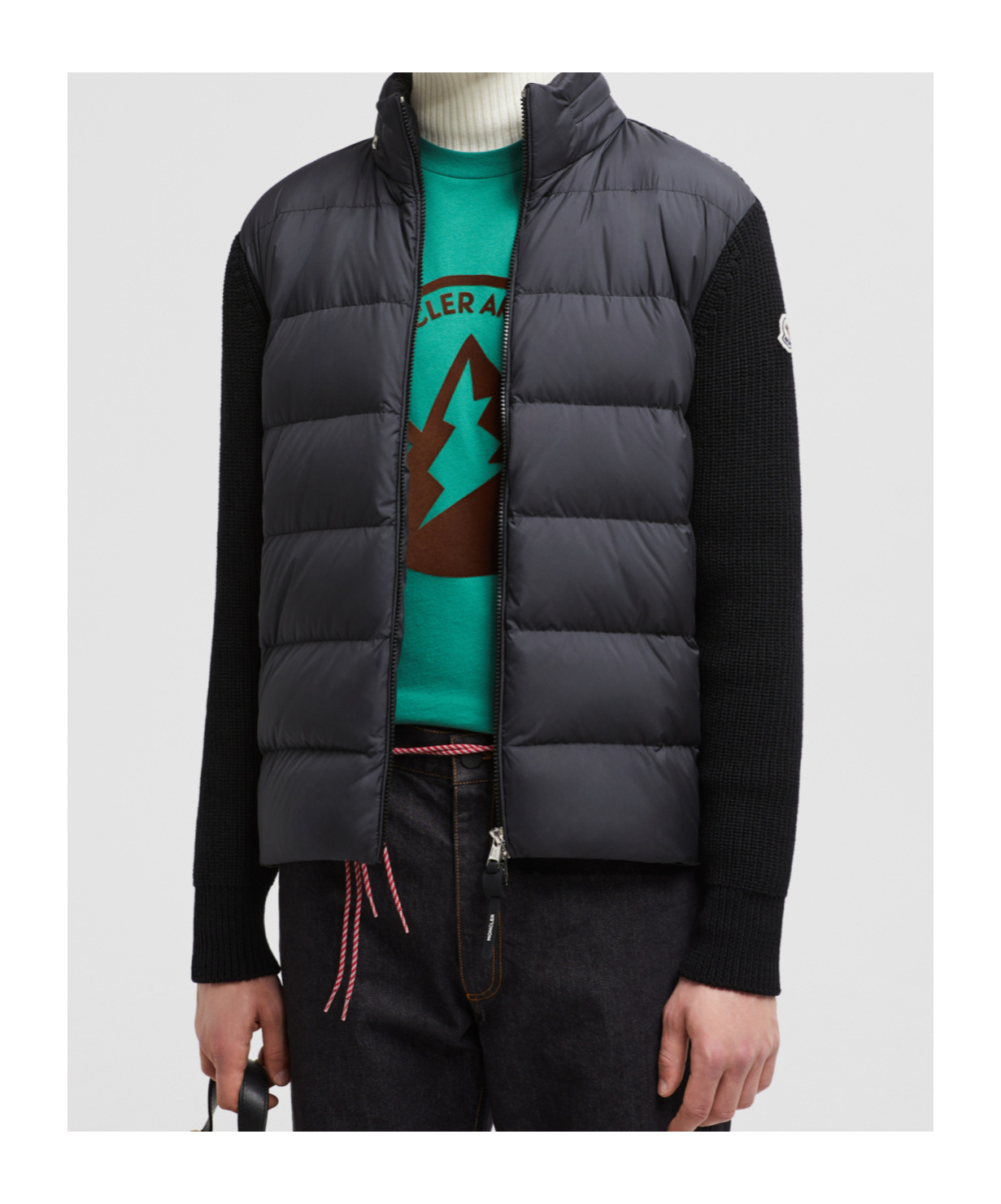 Moncler Logo-patch Cardigan In Black