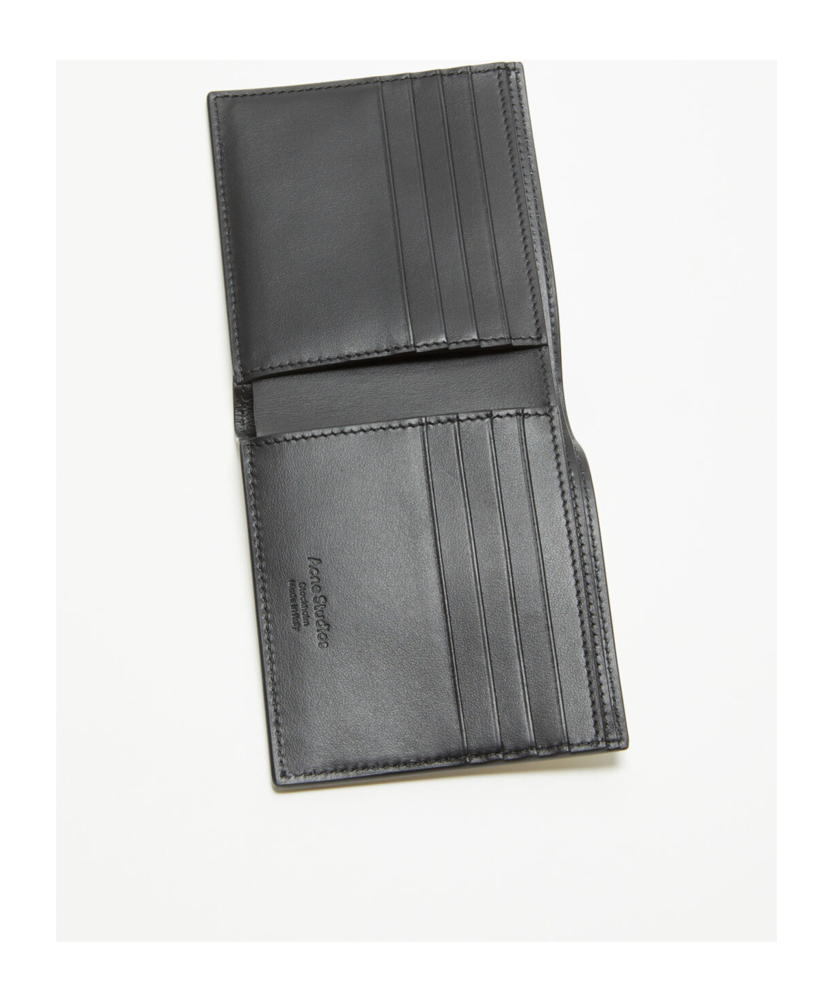 Acne Studios Bi-fold Leather Wallet In White