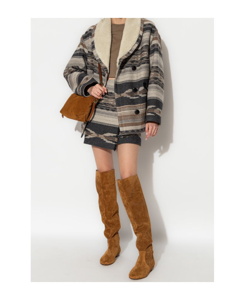 ISABEL MARANT ÉTOILE ISABEL MARANT ÉTOILE DORCAS PATTERNED JACQUARD COAT