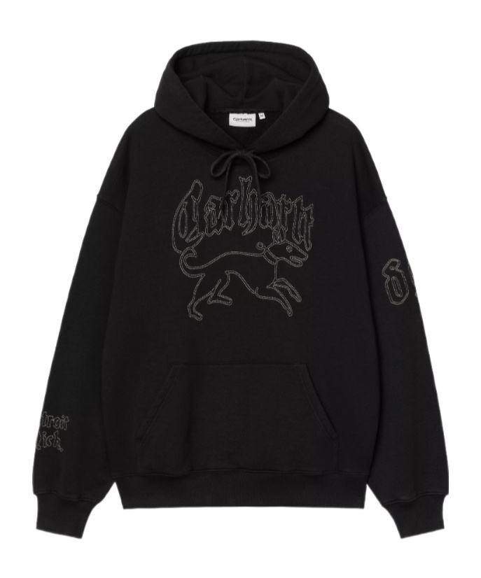 Carhartt Hooded Hackwork Sweatshirt In Black