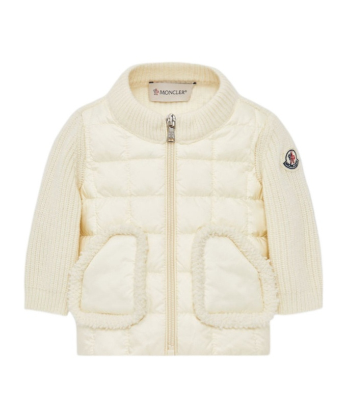 Moncler Long-sleeved Down Jacket In White