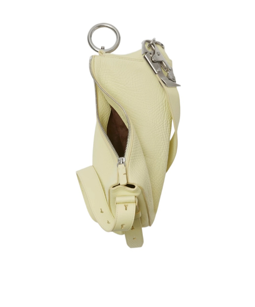Burberry Sherbet Knight Leather Shoulder Bag In Nude