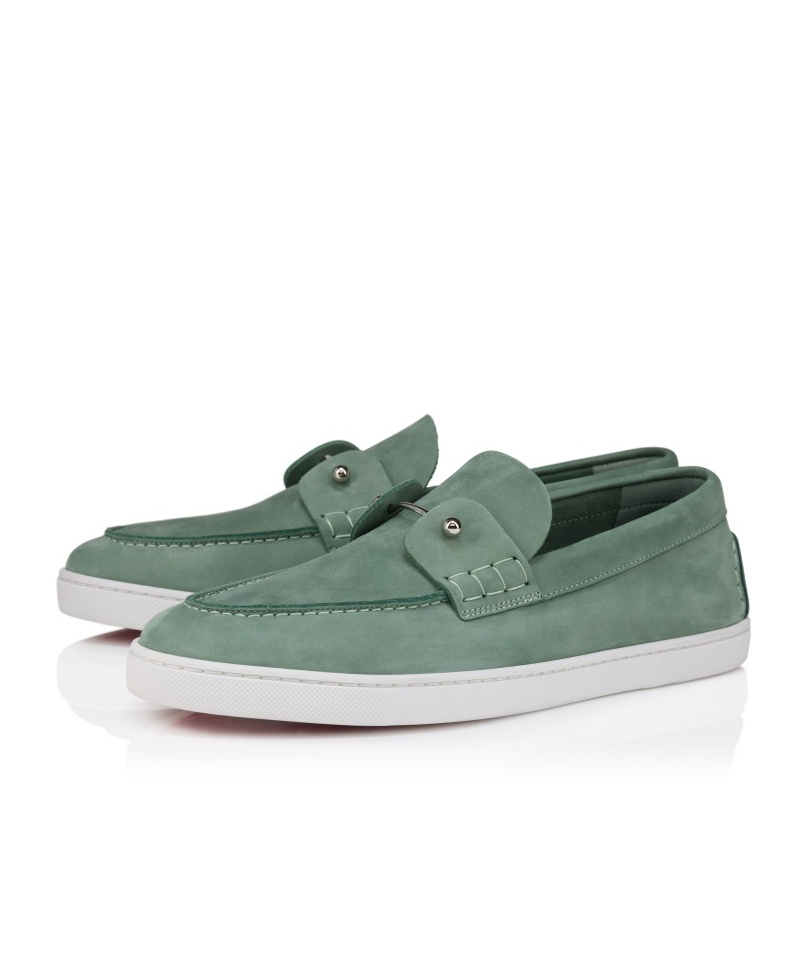 Christian Louboutin Boat Round Toe Loafers With Metal Hardware