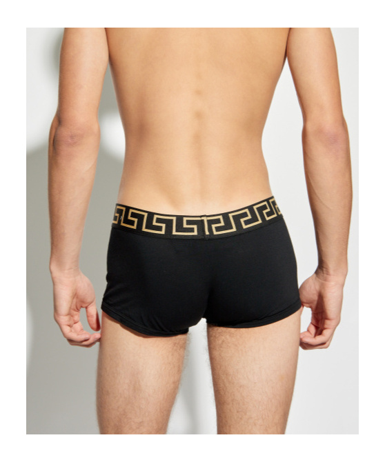 Versace Set Of Three Cotton Boxers In Black