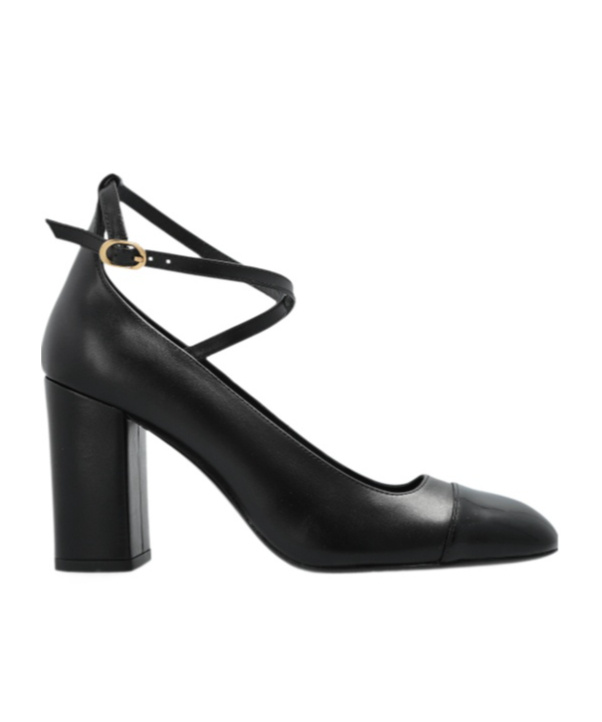 Stuart Weitzman Round Head High Heels In Black