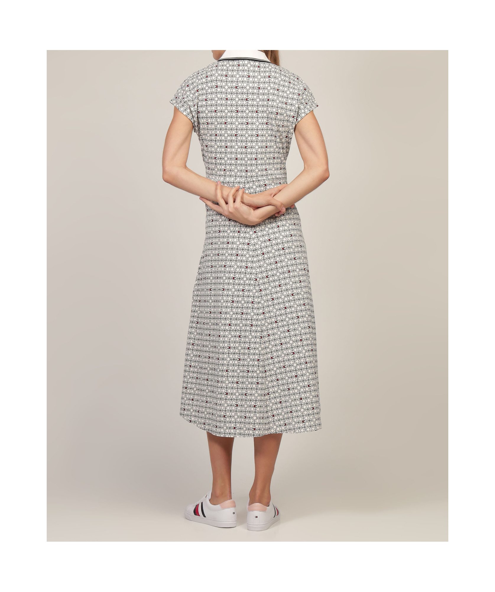 Tommy Hilfiger Patterned Dress In Gray