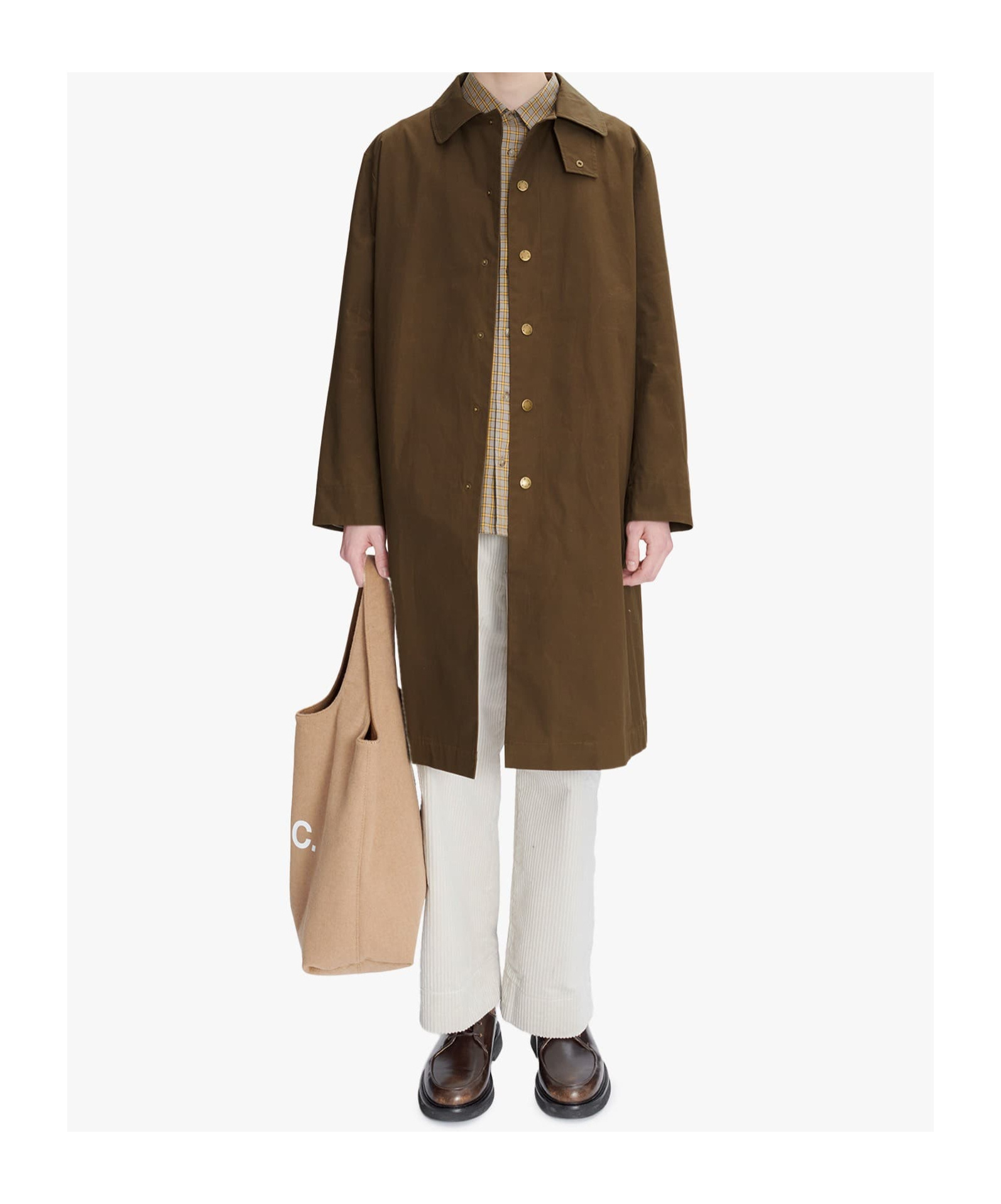 Apc Long-sleeved Windbreaker In Brown