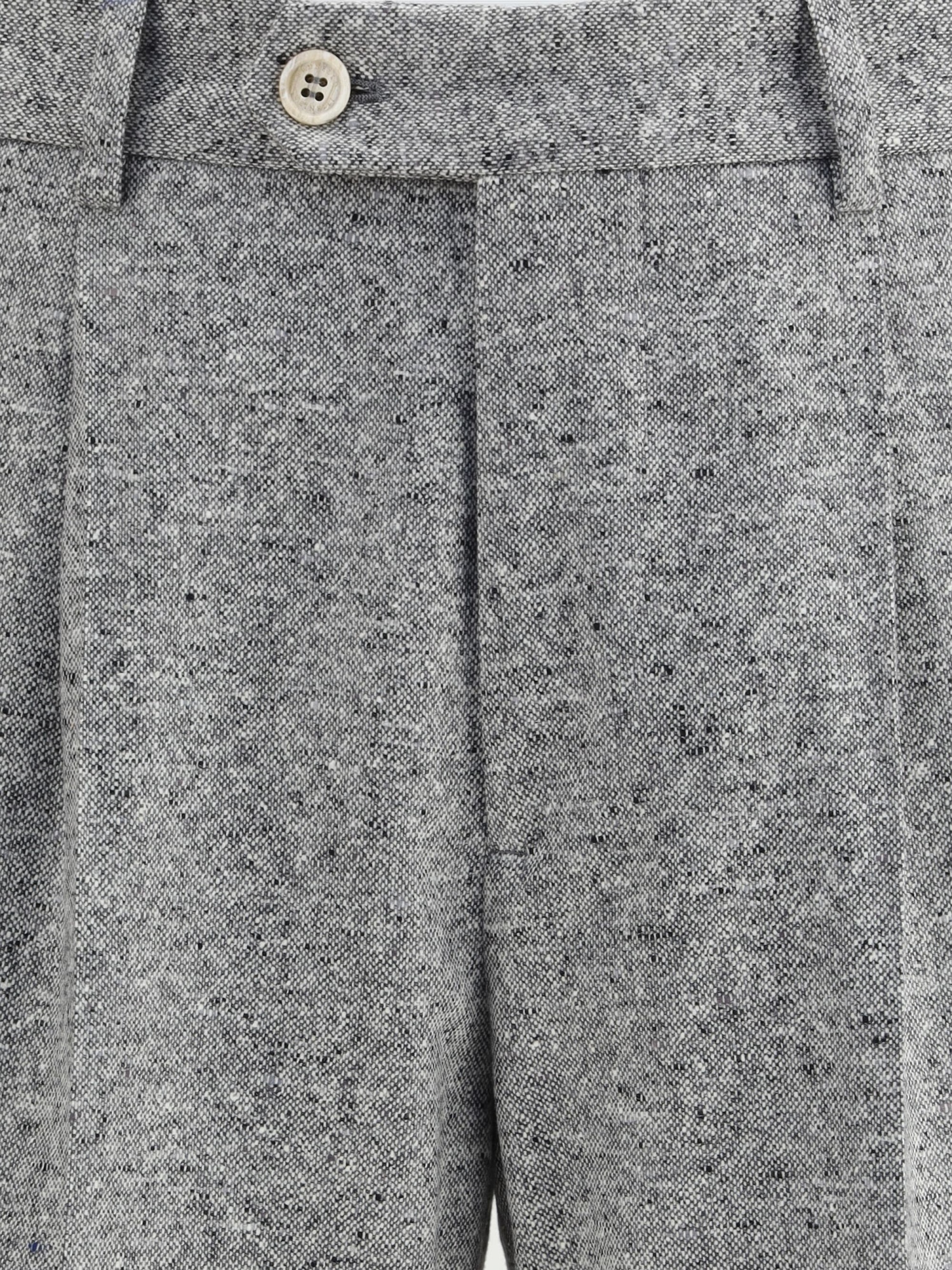 Brunello Cucinelli Men Wool And Cashmere Buttoned Grisaille Suit In Gray