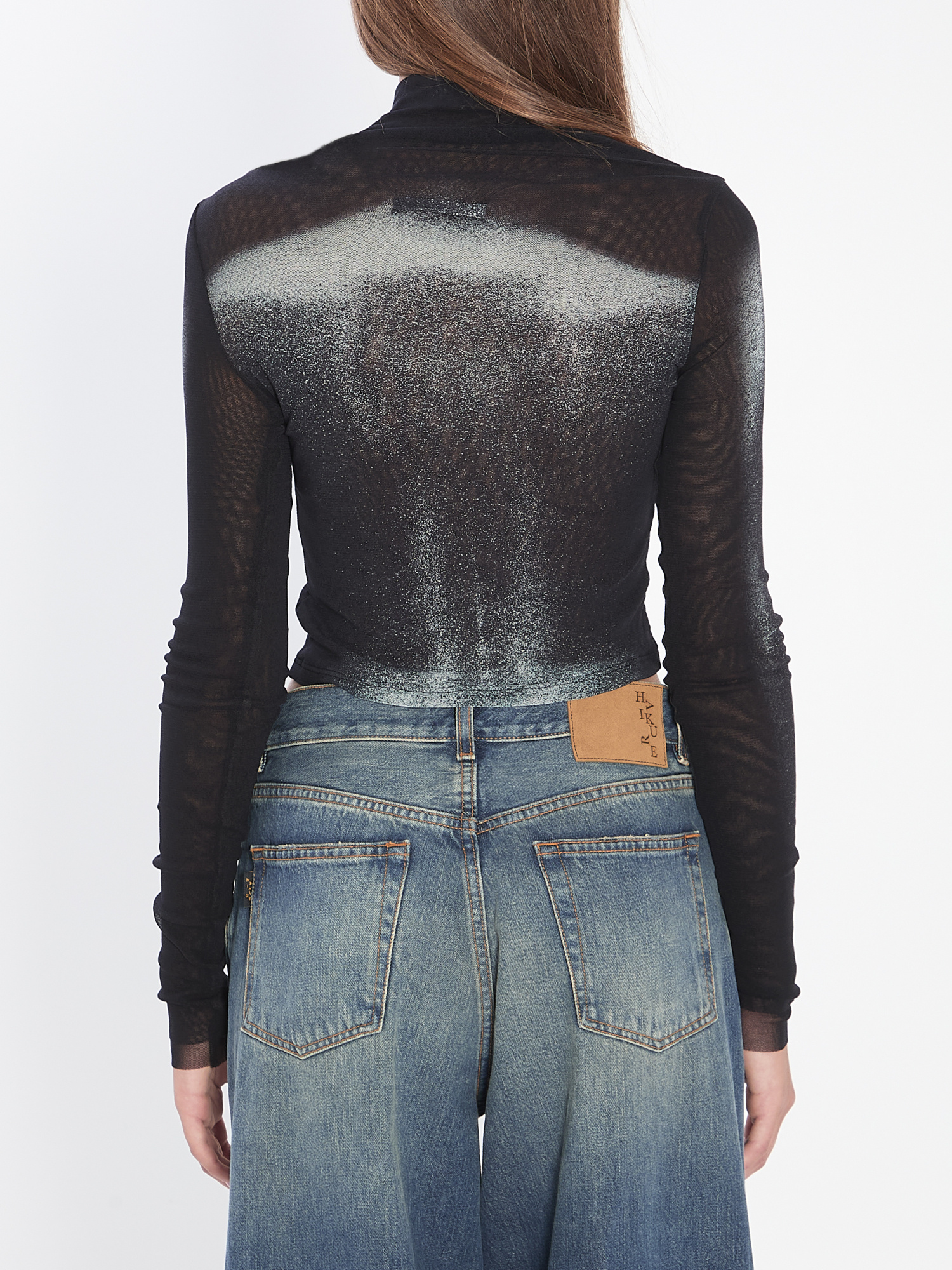Jean Paul Gaultier Asymmetric Printed T-shirt In Black