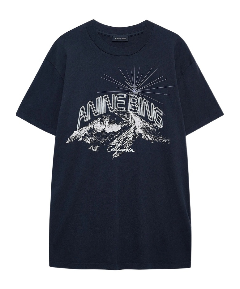 Anine Bing T-shirt Walker Tee California In Blue