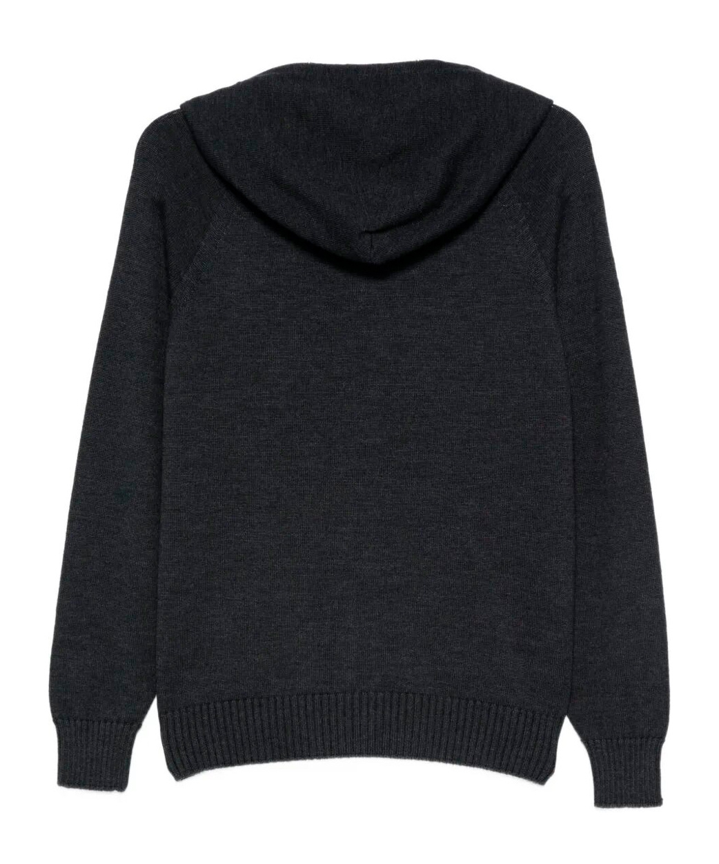 Drumohr Hooded Zip-up Sweater In Black