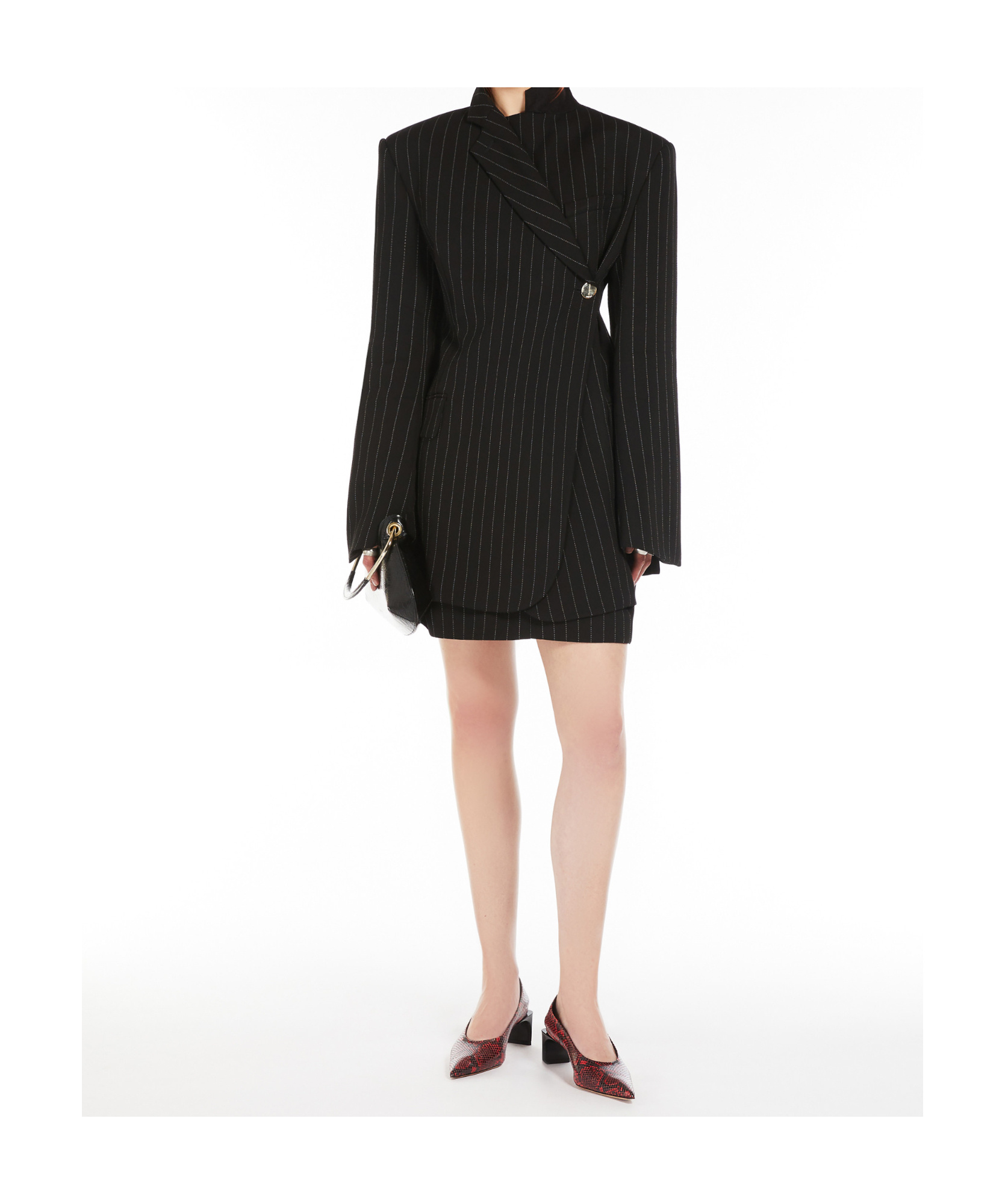 Sportmax Long-sleeved Suit Coat In Black