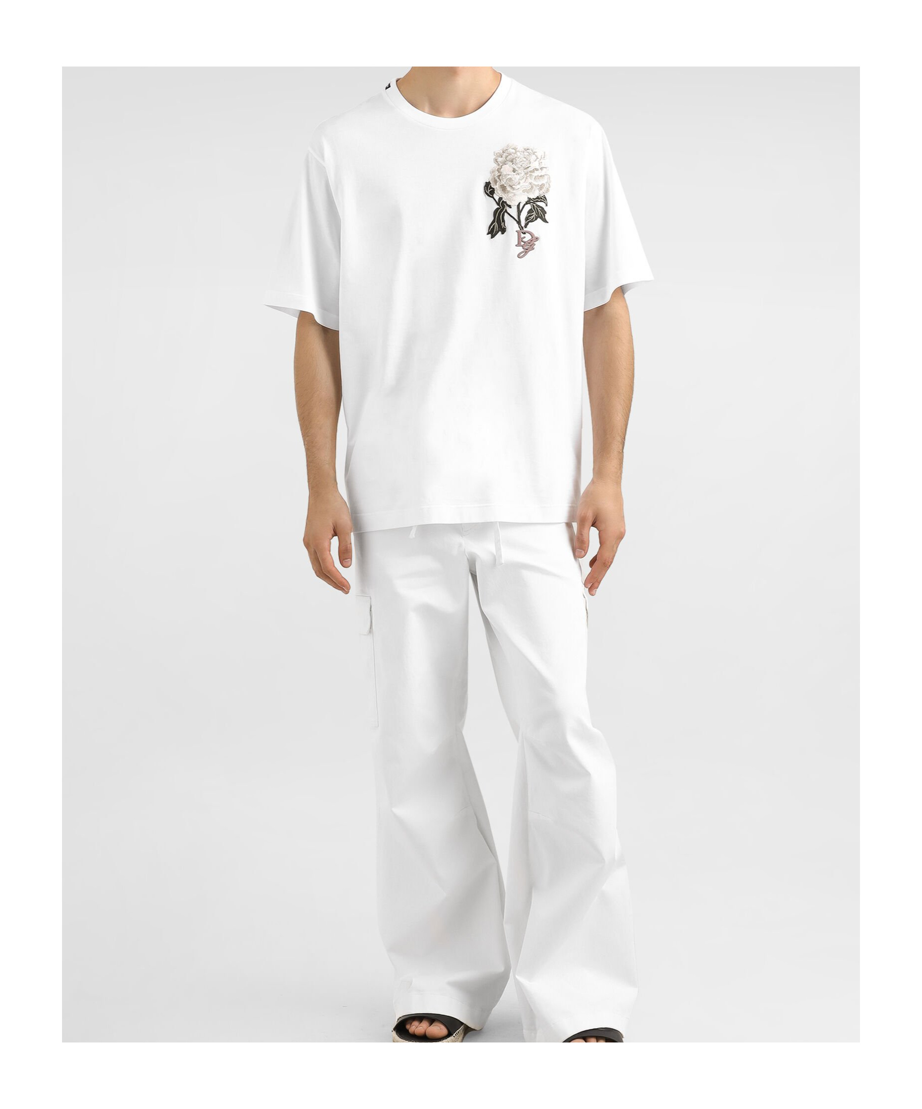 Dolce & Gabbana Rose-embroidered T-shirt