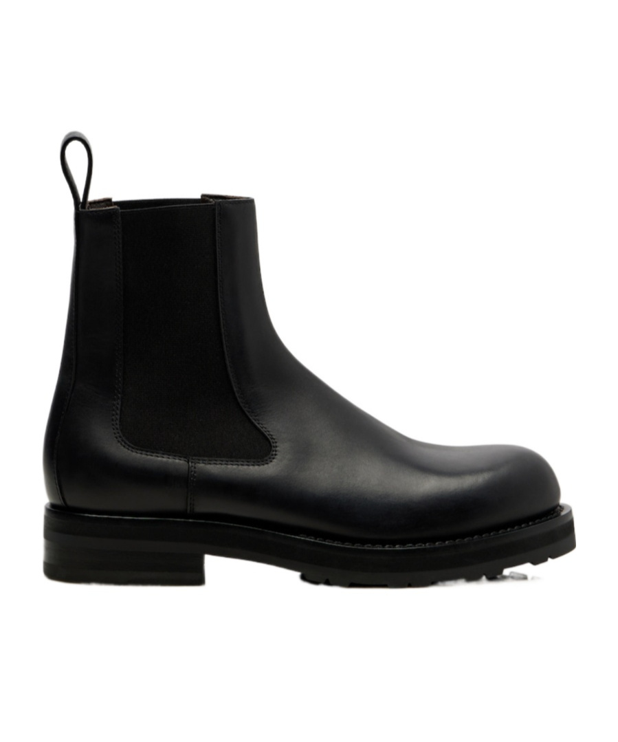 The Row Leather Chelsea Boots In Black