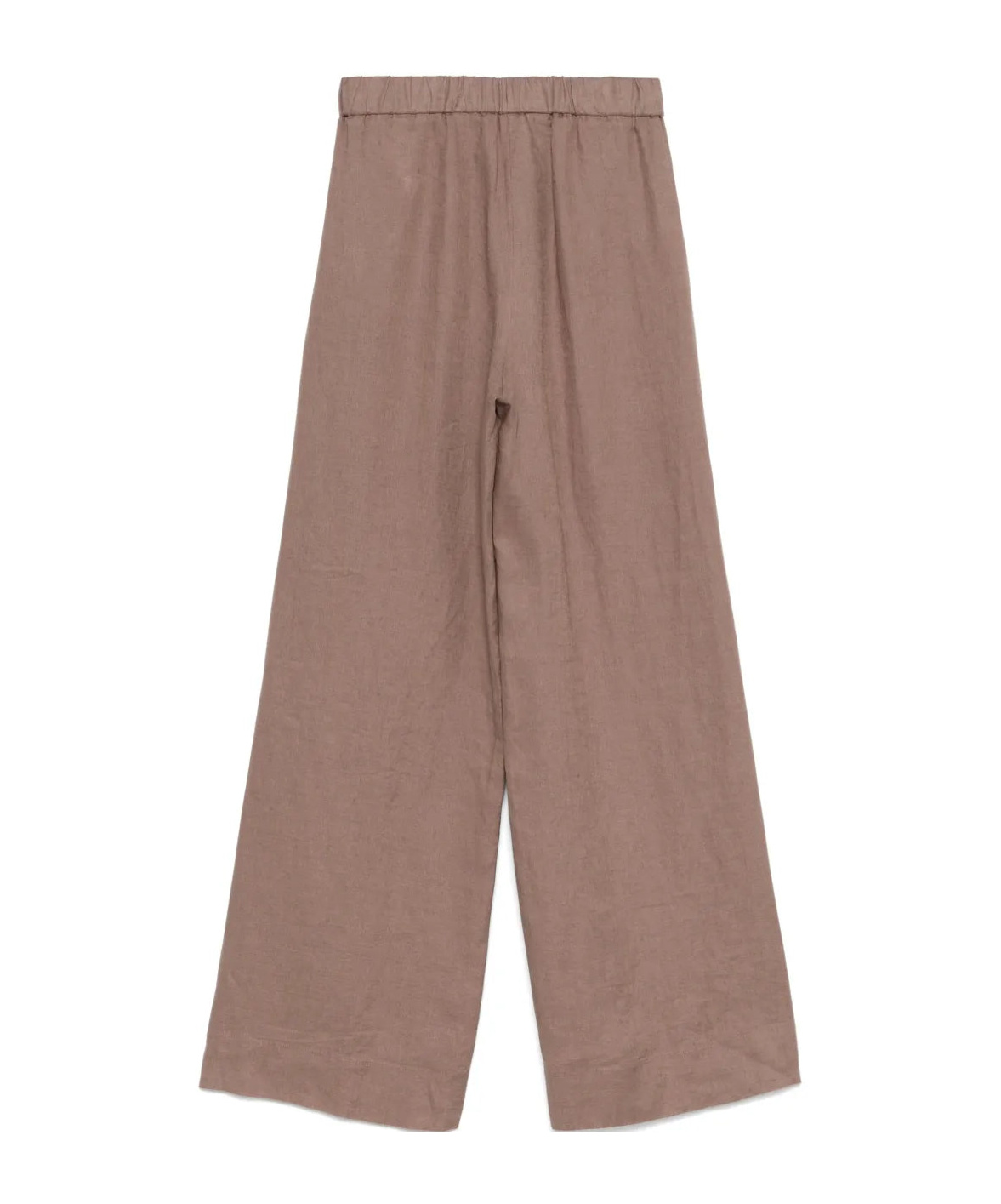 Antonelli Elastic Waist Casual Pants In Brown