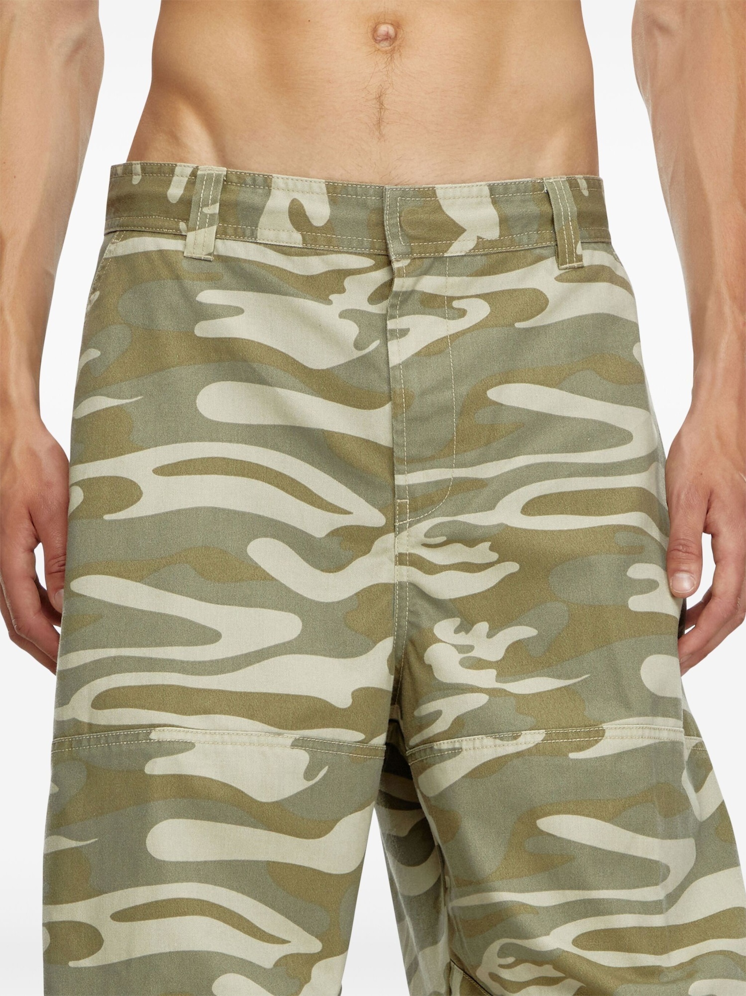 Diesel Khaki P-arne-b Cargo Pants In Nude