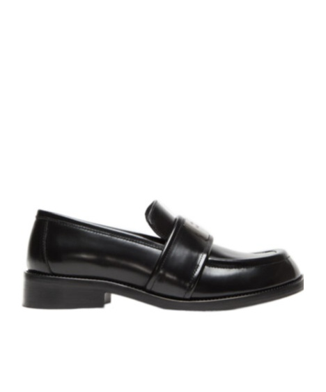 Acne Studios Leather Loafers Black In Black