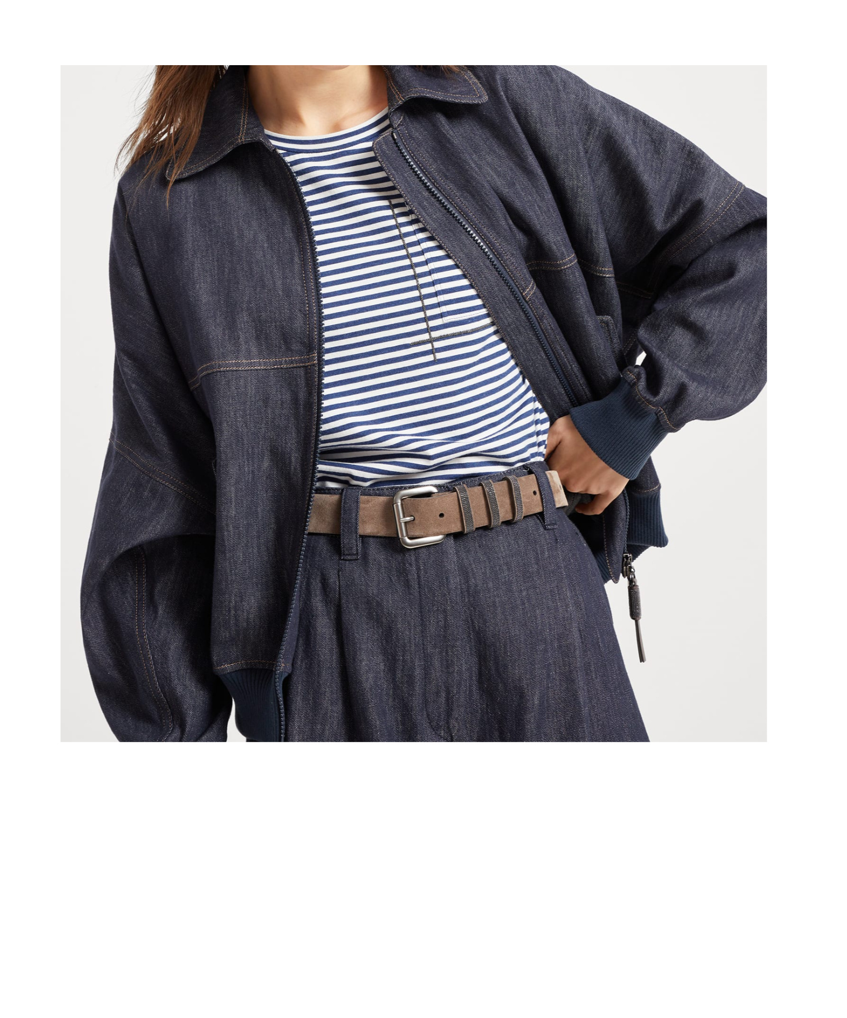 BRUNELLO CUCINELLI SHINY BELT WITH LOOPS